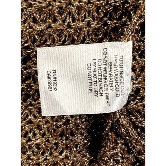 Alfred Dunner Woman's Acrylic metalic brown shrug size Petite Medium - Picture 3 of 7